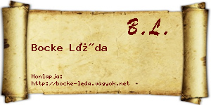 Bocke Léda névjegykártya
